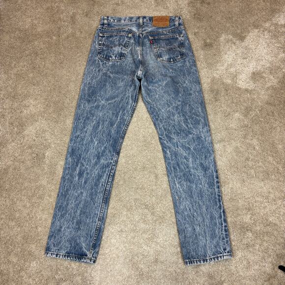 Vintage 80s Levi's 501 XX Straight Leg Jeans 31x32 (30x31) Made in USA Acid - Picture 3 of 14
